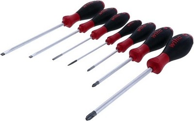 Wiha 30278 7 Piece Softfinish Slotted And Phillips Screwdriver Set