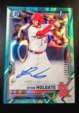 2021 Bowman Draft - Chrome Draft Pick Autographs Ryan Holgate #CDA-RH Aqua Lava
