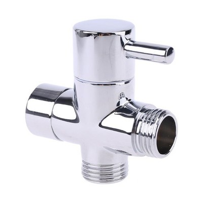 Chrome Brass G1/2'' T-adapter 3 Ways for Valve Shower Diverter Water Separator To
