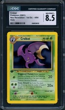 CGC 8.5 NM/MINT+ Crobat 1st Edition Neo Revelation 4/64 Holo Pokemon Card