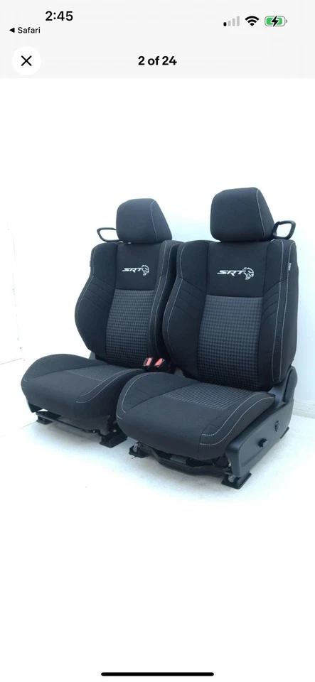 Dodge Charger Scat Pack 2015-2023 asientos delanteros y traseros interiores de tela 15-23 OEM Foto 4 de 4