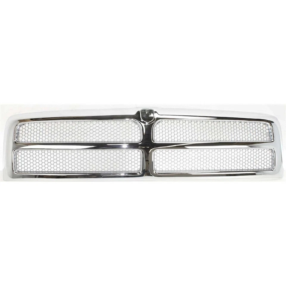 Fits 1994-2002 Dodge Ram 1500 2500 3500 Front Chrome Grille + Headlights Set 3PC Foto 3 de 4