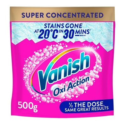 Vanish Fleckenentferner, Gold Oxi Action Pulver Plus, 500 g (1er Pack), Pink 