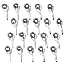 20 Pcs Fishing Rod Tip Guide Stainless Steel Fishing Rod Gadget Kit