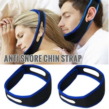 2X Stop Snoring Anti Snore Belt Chin Strap Cpap Sleep Apnea Jaw Support Straps