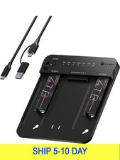 ICY BOX M.2 NVMe  SATA SSD/HDD Docking Station, USB-C 10 Gbps Dual Bay Hard Dri