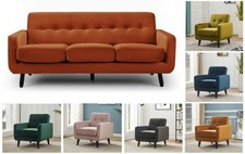 Oslo Velvet Sofas - 3+2 Seaters & Chairs. Compact Scandi ranges, Free Delivery