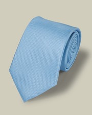 Silk Textured Tie - Sky Blue