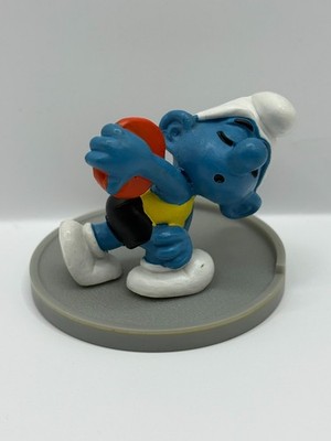 40503 Olympischer Superschlumpf - Diskus Schleich / Peyo 1980 Vintage Schlumpf