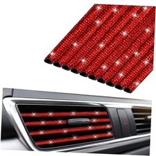 Bling Car Accessories for Women, Bling Car Vent Outlet Trim,10pcs Diamond red
