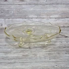 Vintage Lancaster Yellow Petal Depression Glass 3-Footed 7.5" Plate