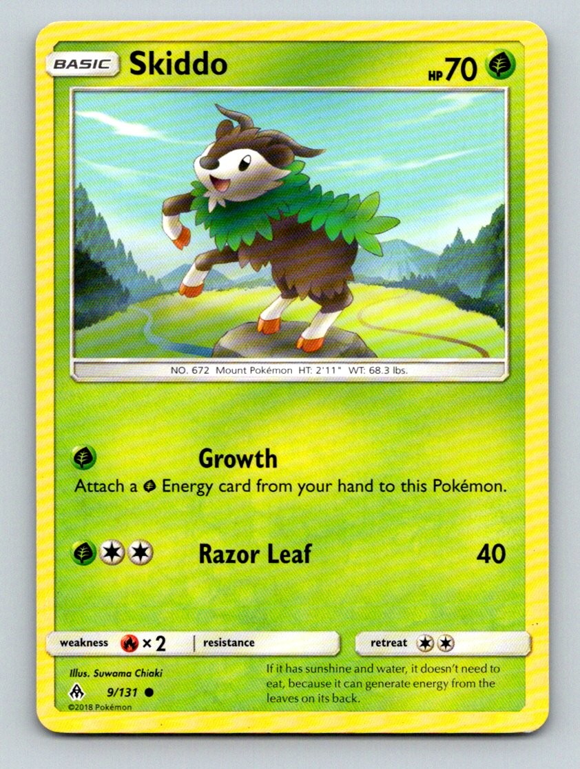 Skiddo 9/131 Common Forbidden Light Pokemon Lightly Played