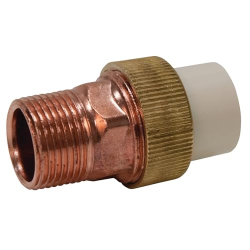 NIBCO Fig No C4733-4, 1/2 in. CPVC Union CPVC Slip x Copper Male Iron Pipe