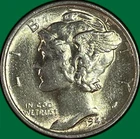 1945-S Mercury Dime Brilliant Uncirculated BU Coin #41751