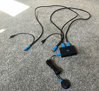 MT VIKI 2 Port 4K HDMI KVM Switch (Model: MT HK02) with Cables & Desktop Control
