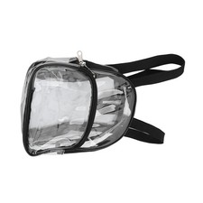 Clear Backpack Mini Transparent Waterproof 2 Layer Storage Zipper Design PVC