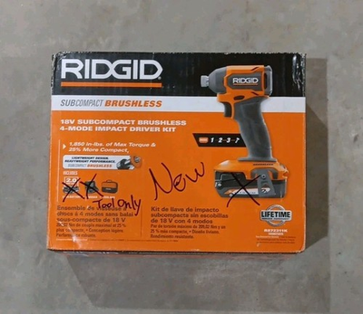 #ad New Ridgid 18V SubCompact Brushless Cordless Impact Driver R873211K Tool Only $69.99