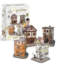 Image of brand new Christmas gift Harry Potter Diagon Alley 4-in-1 3D Puzzle Set (7585)
