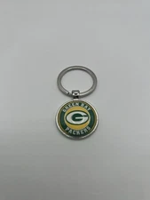 Green Bay Packers Stainless Steel Keychain with Logo Charm
