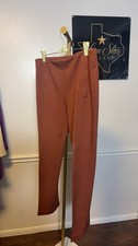 chico's Rust Brown Stretch Knit Pull-On Trousers Size 0.5