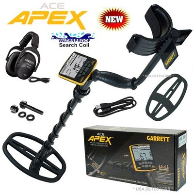 Garrett APEX Multi-Frequency Metal Detector with 6'' x 11'' Viper Coil and MS3 HP