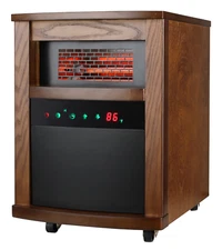 Comfort Glow Infrared Quartz Heater, 4 Heat Elements Remote, 1,000 Sq Ft QEH1408