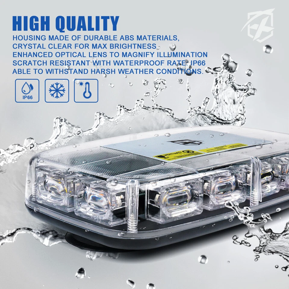 Xprite 72 LED Rooftop Strobe Beacon Light Truck Safety Emergency Warning Hazard - Image 4 of 4