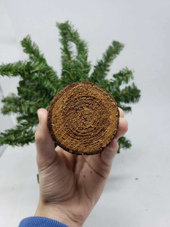 18" Alpine Mini Christmas Tree Stump Base Adjustable Strong Branches Artificial - Image 4 of 4