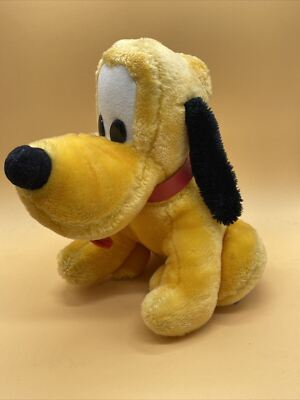 Disney Vintage Retro sitzender Pluto Hund Stofftier Plüschtier 