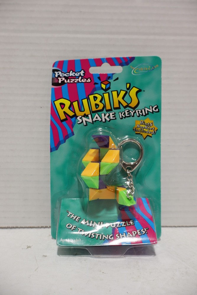 Vintage Pocket Puzzles Rubik's Snake Keyring NEW