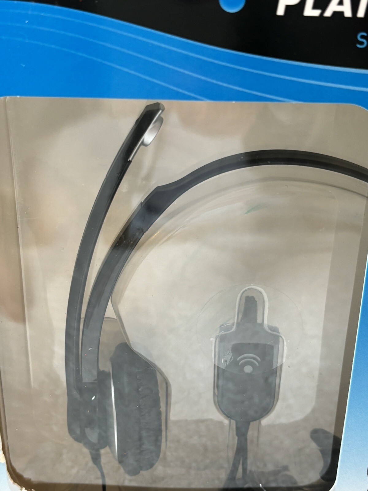 PLANTRONICS CORDLESS PHONE HEADSET M214C Black/Gray over thehead style