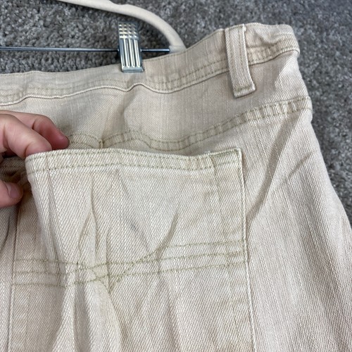 Denim & Co. Bootcut Jeans Women's Plus Size 28 Tan High Rise Light Wash 5-Pocket - Picture 7 of 12