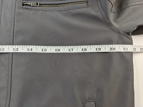 Wilsons Leather Jacket Men M Gray Removable Hood Lined Outerwear Outdoor Classic - Picture 12 of 13