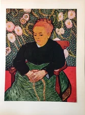 1950 Vintage Full Color Art Plate "LA BERCEUSE" by VAN GOGH LOVELY Lithograph
