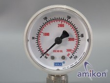 Wskaźnik ciśnienia WIKA bez oleju i smaru -0 do 250 bar 0 do 3600 psi 316 SS