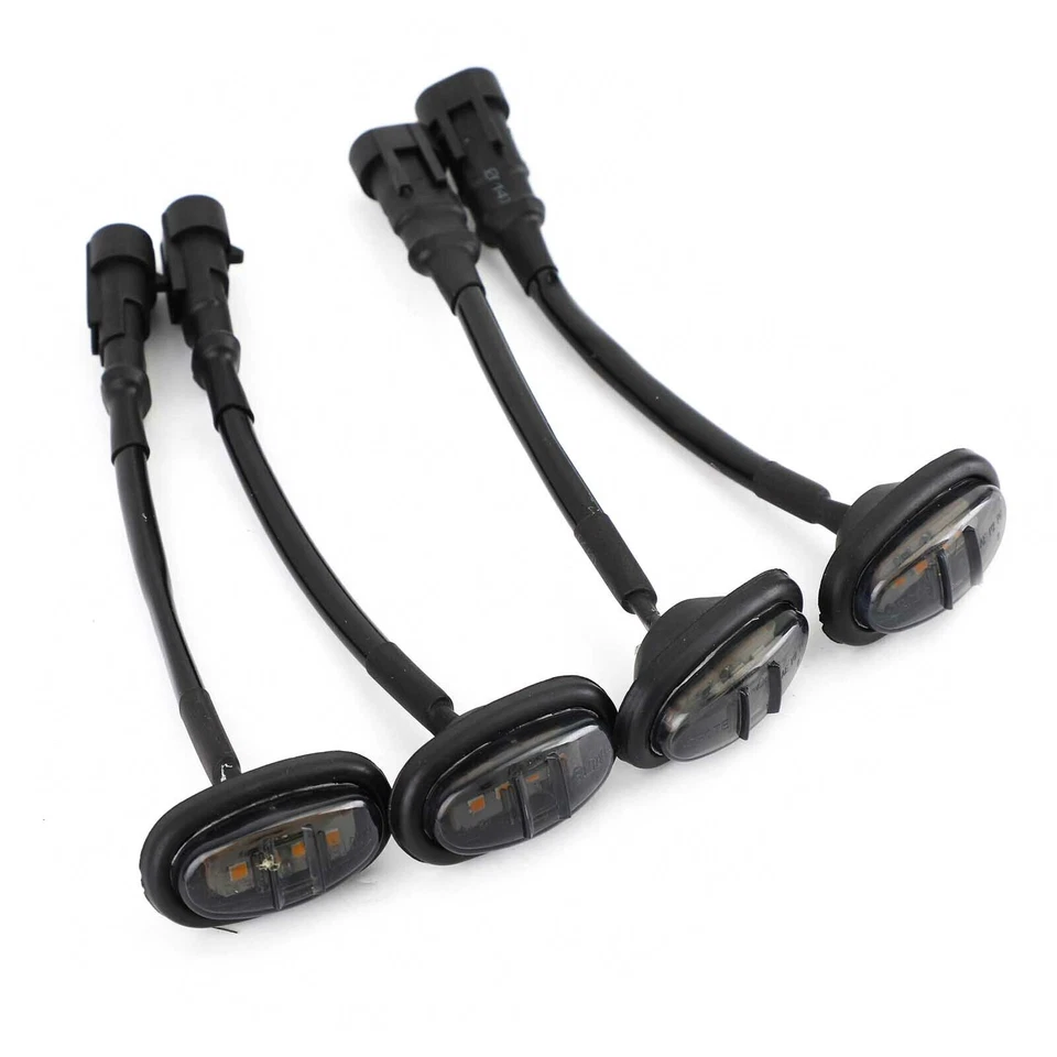 4Pcs Bapmic Black Wheel Fender Signal Led Light Fits Ford F-150 Raptor 17-19 - Imagem 4 de 4