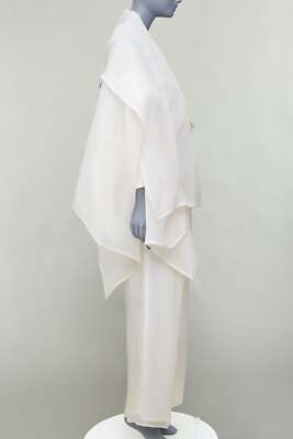 rare DOLCE GABBANA Vintage ivory silk oversized coat wide rare DOLCE GABBANA Vintage ivory silk oversized coat wide