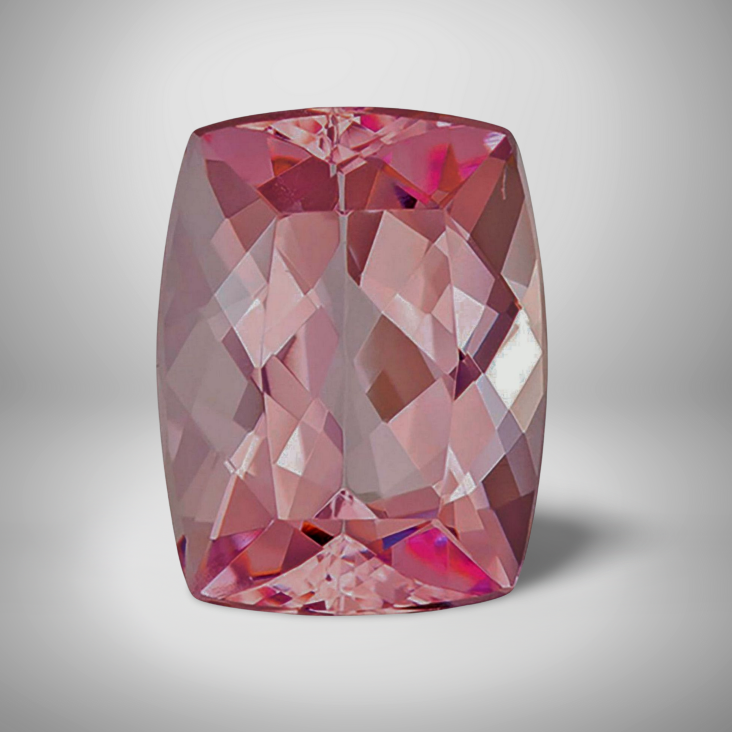 Morganite Cushion Cut 2.2 Carat VVS Loose Gemstone 9x7mm