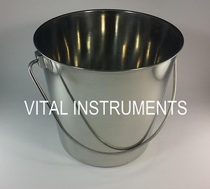 dog duty heavy kennel stainless steel pail feeding qt bucket milk farm water