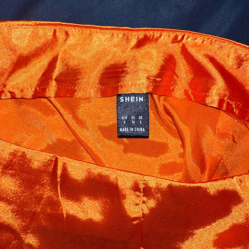 SHEIN Neon Orange Split Hem Solid Mini Skirt size… - image 5