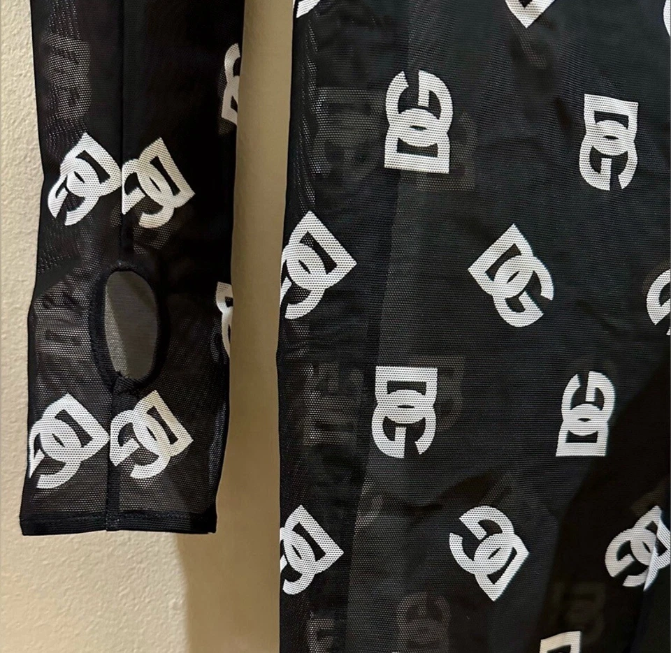 Body Jersey Dolce & Gabbana Logo Con Capucha Transparente Nuevo Sin Etiquetas Talla 40 EE. UU. 4 Foto 4 de 4