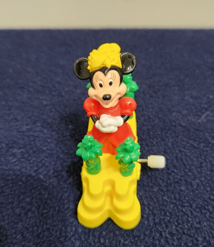 🔥VINTAGE 1991 MINNIE MOUSE WIND-UP SURPRISE PARADE BURGER KING 2.5"TOY DISNEY🔥