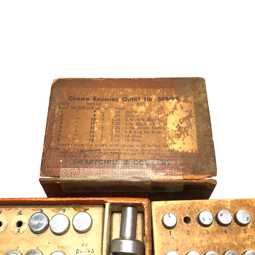 Vintage Watch Crown Reaming Outfit Watchmaker Tools Tap & Drill Set - Picture 5 of 7