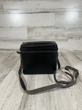 Vintage Black Leather Camera Case - Top Grain Genuine Cowhide Made in USA Custom