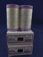 Mettler Silk Finish 100% Cotton Thread/No. 50/500m=547yds./2 Colors/Art.9104