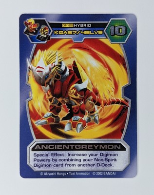 Digimon D-Tector Ancientgreymon DT-122 Series 3 Silver Stamped Card