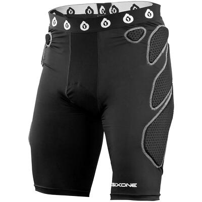 SixSixOne Herren Protektor Unterhose Exo Short II Schwarz Fahrrad Polster Hose