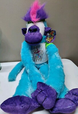 Mohawk Monkey Plush Stuffed Animal No Drama Llama T-shirt /HeadbandShirt 18''