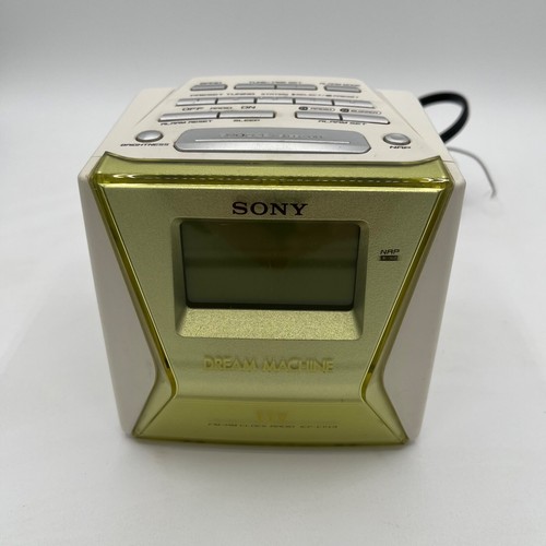 SONY Green Dream Machine LIV FM/AM Alarm Clock Radio ICF-C143 - WORKS