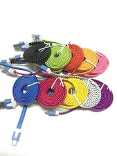 3FT braided flat USB Charging cable for Galaxy S3/s4 & all micro USB devices